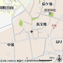 徳島県阿南市那賀川町手島長宝地周辺の地図