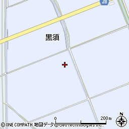 徳島県小松島市立江町（黒須）周辺の地図