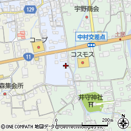 愛媛県四国中央市土居町土居15周辺の地図