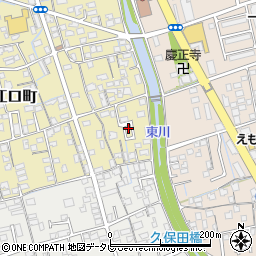 愛媛県新居浜市江口町13周辺の地図