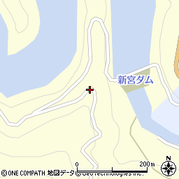 新宮ダム周辺の地図