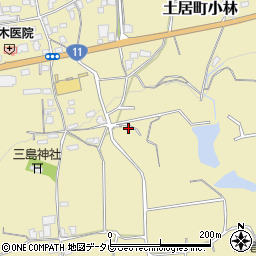 愛媛県四国中央市土居町小林周辺の地図