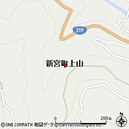 愛媛県四国中央市新宮町上山周辺の地図