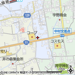 愛媛県四国中央市土居町土居24周辺の地図