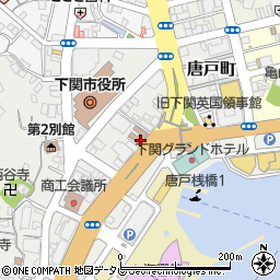 下関南部町郵便局周辺の地図