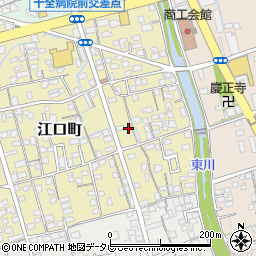 愛媛県新居浜市江口町10-11周辺の地図