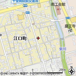 愛媛県新居浜市江口町10-18周辺の地図