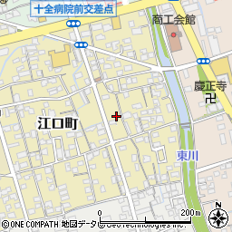 愛媛県新居浜市江口町10-10周辺の地図