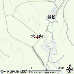 徳島県小松島市櫛渕町宮ノ内周辺の地図