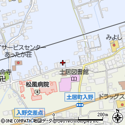 愛媛県四国中央市土居町土居824周辺の地図