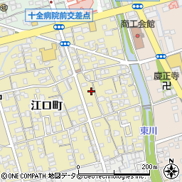 愛媛県新居浜市江口町10-7周辺の地図