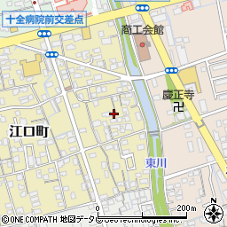 愛媛県新居浜市江口町12-35周辺の地図