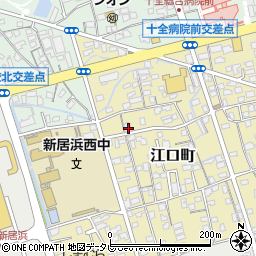 愛媛県新居浜市江口町6-11周辺の地図