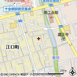 愛媛県新居浜市江口町12-33周辺の地図