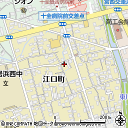 愛媛県新居浜市江口町10-38周辺の地図