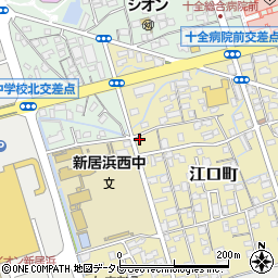 愛媛県新居浜市江口町6-20周辺の地図