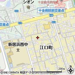 愛媛県新居浜市江口町6-9周辺の地図