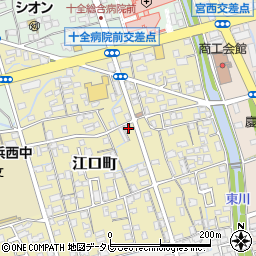 愛媛県新居浜市江口町10-40周辺の地図
