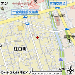 愛媛県新居浜市江口町11-13周辺の地図