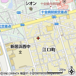 愛媛県新居浜市江口町6-27周辺の地図