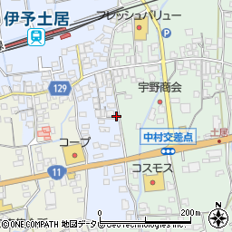 愛媛県四国中央市土居町土居32周辺の地図