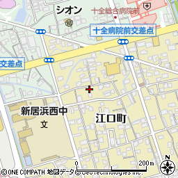 愛媛県新居浜市江口町6-29周辺の地図