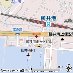 柳井港周辺の地図