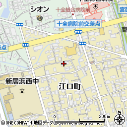 愛媛県新居浜市江口町6-32周辺の地図