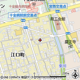 愛媛県新居浜市江口町11-20周辺の地図