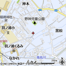 羽ノ浦プロパン奈良商店夜間周辺の地図
