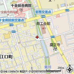愛媛県新居浜市江口町1-14周辺の地図