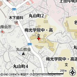 梅光女学院中学校周辺の地図
