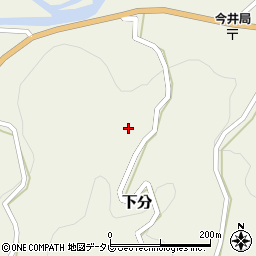 徳島県名西郡神山町下分今井307周辺の地図