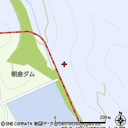 朝倉ダム周辺の地図