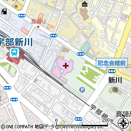 宇部市渡辺翁記念会館周辺の地図