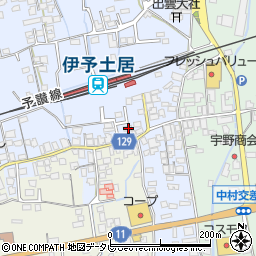 愛媛県四国中央市土居町土居72周辺の地図