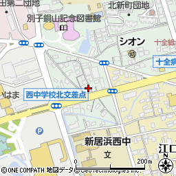 愛媛県新居浜市北新町12-32周辺の地図