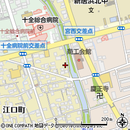 愛媛県新居浜市江口町1-8周辺の地図