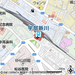 セブンイレブンキヨスクＪＲ宇部新川駅店周辺の地図