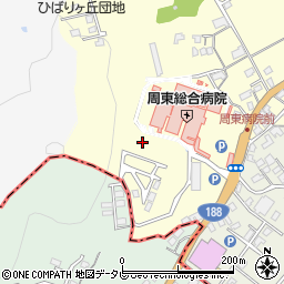 山口県柳井市古開作周辺の地図