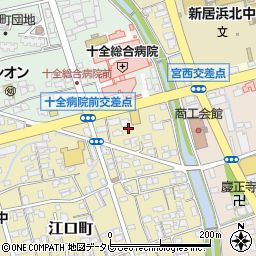 愛媛県新居浜市江口町1-47周辺の地図
