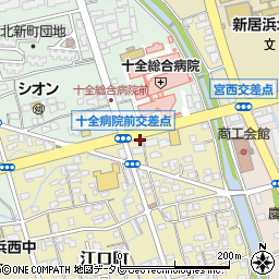 愛媛県新居浜市江口町1-45周辺の地図