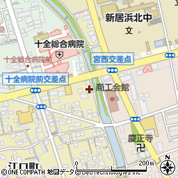 愛媛県新居浜市江口町1-1周辺の地図