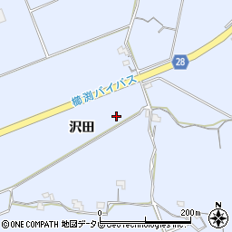 徳島県小松島市立江町沢田周辺の地図