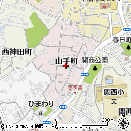 山口県下関市山手町周辺の地図