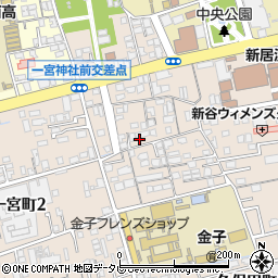 愛媛県新居浜市一宮町周辺の地図