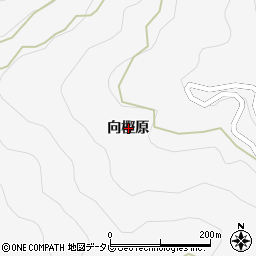 徳島県美馬市木屋平（向樫原）周辺の地図
