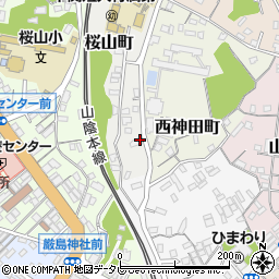 山口県下関市桜山町周辺の地図