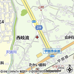 山口県宇部市西岐波山村前2752周辺の地図