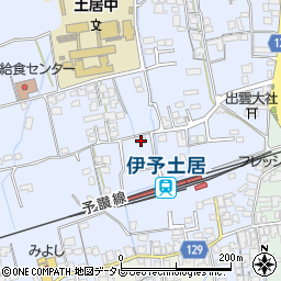 愛媛県四国中央市土居町土居158周辺の地図